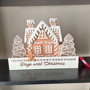 NWT Gingerbread House Christmas Countdown Decor